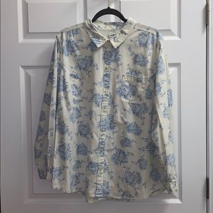 Old Navy floral button down shirt